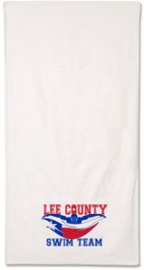 Add custom swim team towels to boost team spirit.