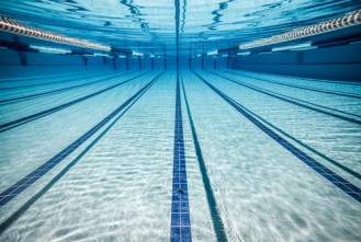 Sweat can be found in competitive swimming pools.